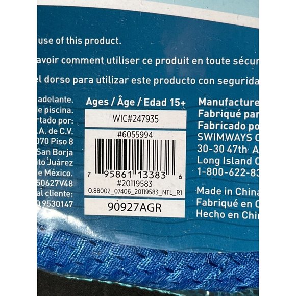 SwimWays Spring Float Papasan Mesh Float for Pool or Lake - Light Blue/Blue new - Picture 2 of 6